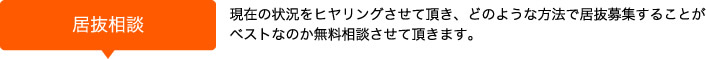 【居抜相談】現在の状況をヒヤリングさせて頂き、どのような方法で居抜募集することがベストなのか無料相談させて頂きます。